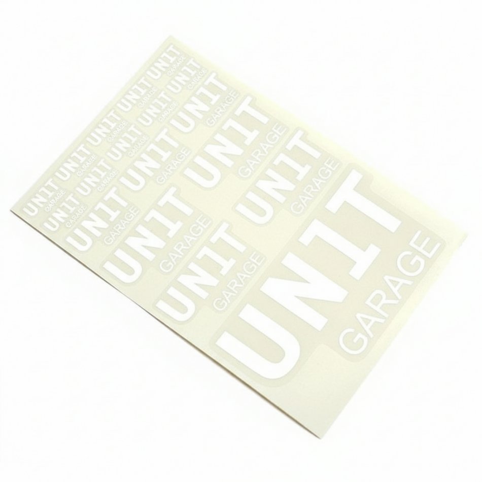 白色车库贴纸
