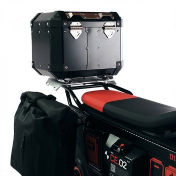 36L 铝制 Atlas 顶箱 + BMW CE 02 后行李架带乘客把手