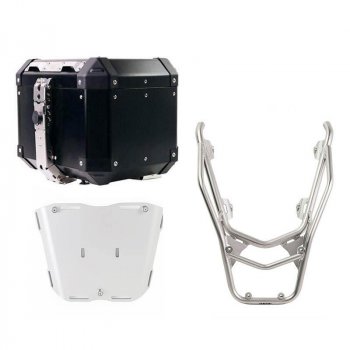 Atlas 铝制顶箱 36L + 后行李架，带 BMW R1300GS 乘客把手