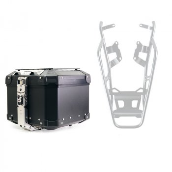 Atlas 44L 铝合金尾箱（适用于宝马系统） + NineT 顶箱行李架 ATL4_BL