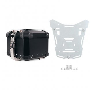 Atlas 44L 通用铝合金尾箱 + Atlas Silver 顶盖板 适用于原装 BMW R1300GS ADV 行李架