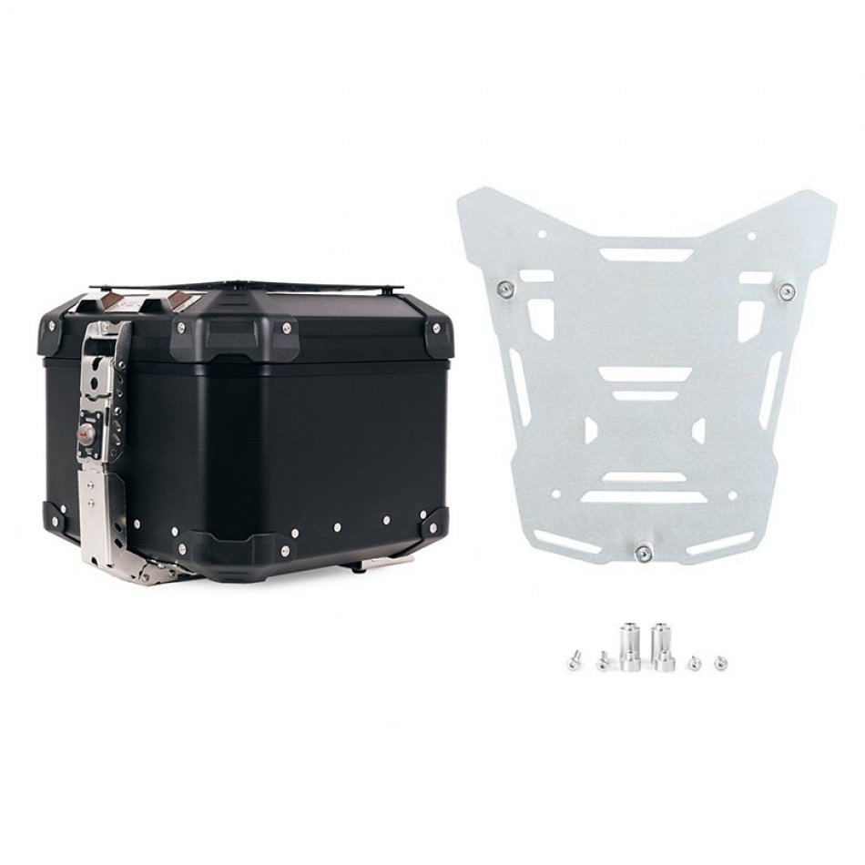 Atlas 44L 通用铝合金尾箱 + Atlas Silver 顶盖板 适用于原装 BMW R1300GS ADV 行李架