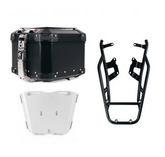 Atlas 44L 通用铝合金尾箱 + NineT行李架，带乘客把手，用于固定顶箱板