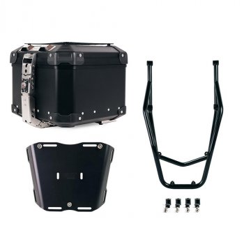 Atlas 44L 通用铝合金尾箱 + 带乘客把手的后行李架 Ducati Desert X Black