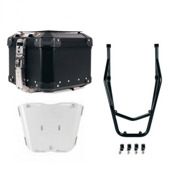 Atlas 44L 通用铝合金尾箱 + 带乘客把手的后行李架 Ducati Desert X Black