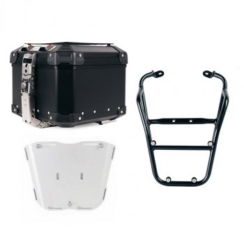 Atlas 44L 通用铝合金尾箱 + 带乘客把手的后行李架 Fantic Caballero 125-250-500