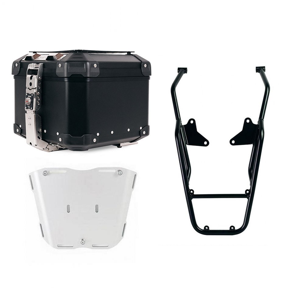 Atlas 44L 通用铝合金尾箱 + Moto Guzzi V100 Mandello 后行李架带乘客把手