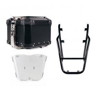 Atlas 44L 通用铝合金尾箱 + 带乘客把手的后行李架 Triumph Scrambler 400