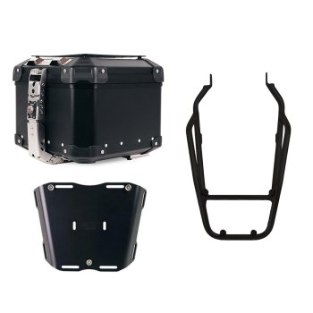 Atlas 44L 通用铝合金尾箱 + 适用于 Triumph Scrambler 1200 X 和 XE 的黑色后货架，带乘客扶手