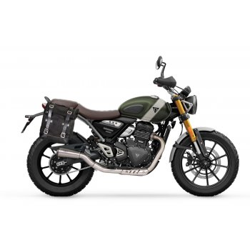 帆布侧包 10L-14L + Thriumph Scrambler 400 X DX 框架（仅兼容我们的低排气代码：4206Low）