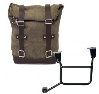 皮结皮包 10L-14L + 本田 CRF1100L Africa Twin 和 Adventure Sports 车架（2024 年起）左