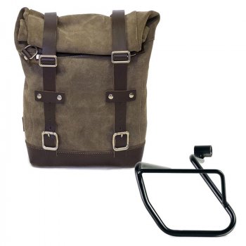 打蜡绒面革侧袋 + Aprilia Tuareg 660 SX 车架