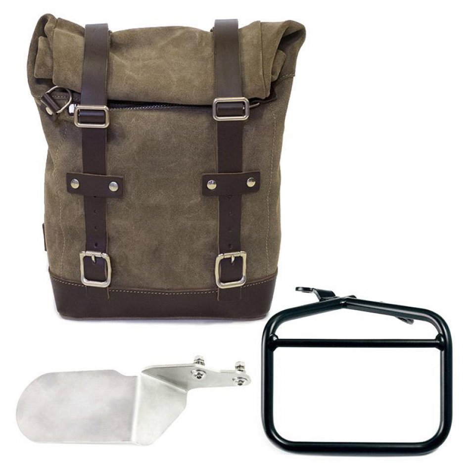 二层皮革侧袋 + 右杜卡迪沙漠雪橇车架