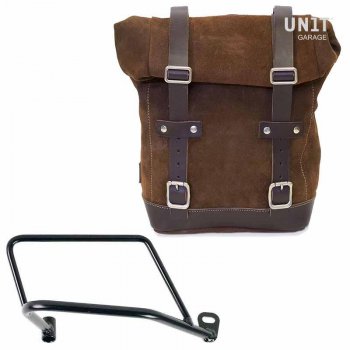 打蜡麂皮侧挂包 + 右川崎 Z900RS 车架