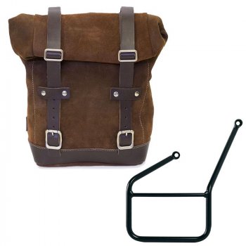 打蜡绒面革侧包 + 左 KTM 车架