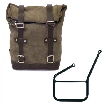 打蜡绒面革侧包 + 左 KTM 车架