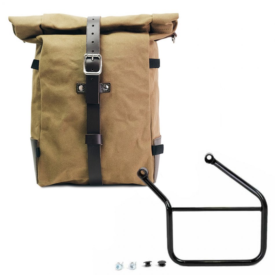 纯帆布侧包 + 本田 CL 车架左