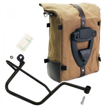 纯帆布侧包 + 摩托古兹V7右侧车架