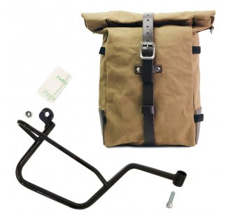 纯帆布侧包 + 摩托古兹V7右侧车架