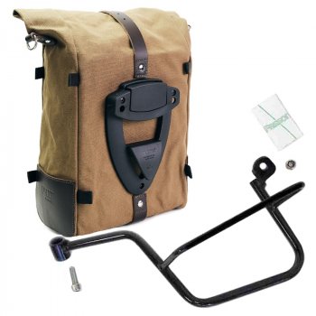 纯帆布侧包 + 摩托古兹V7左侧车架