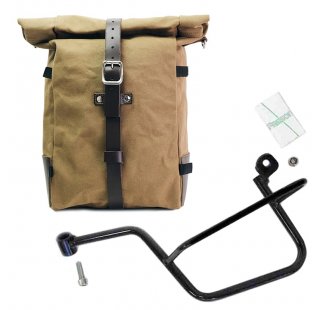 纯帆布侧包 + 摩托古兹V7左侧车架