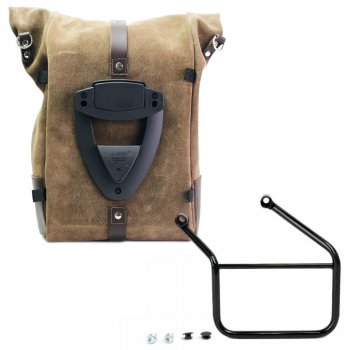 纯色侧包，采用二层牛皮制成 + 本田 CL 车架左