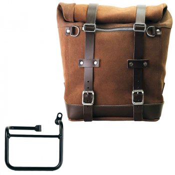 Scram 二层皮革侧袋 22L-30L + BMW CE 02 右车架