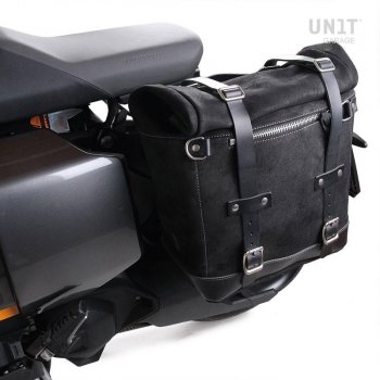 打蜡绒面革侧袋 + Aprilia Tuareg 660 SX 车架