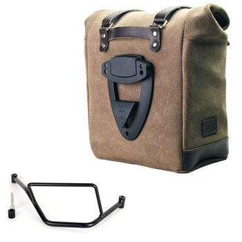 Scram 二层皮革侧袋 22L-30L + BMW F450GS 车架右
