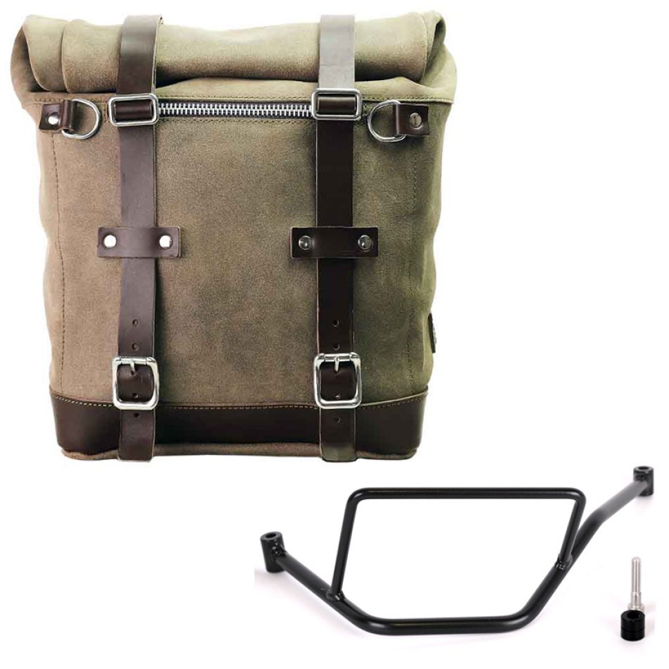 Scram 二层皮革侧袋 22L-30L + BMW F450GS 车架左
