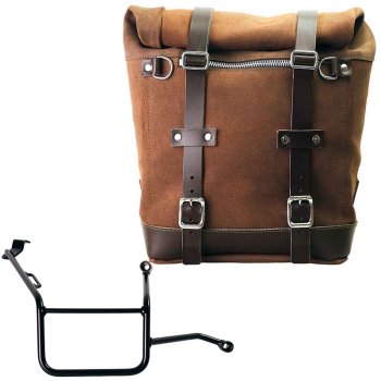 Scram 二层皮革侧袋 22L-30L + BMW F900GS 车架右