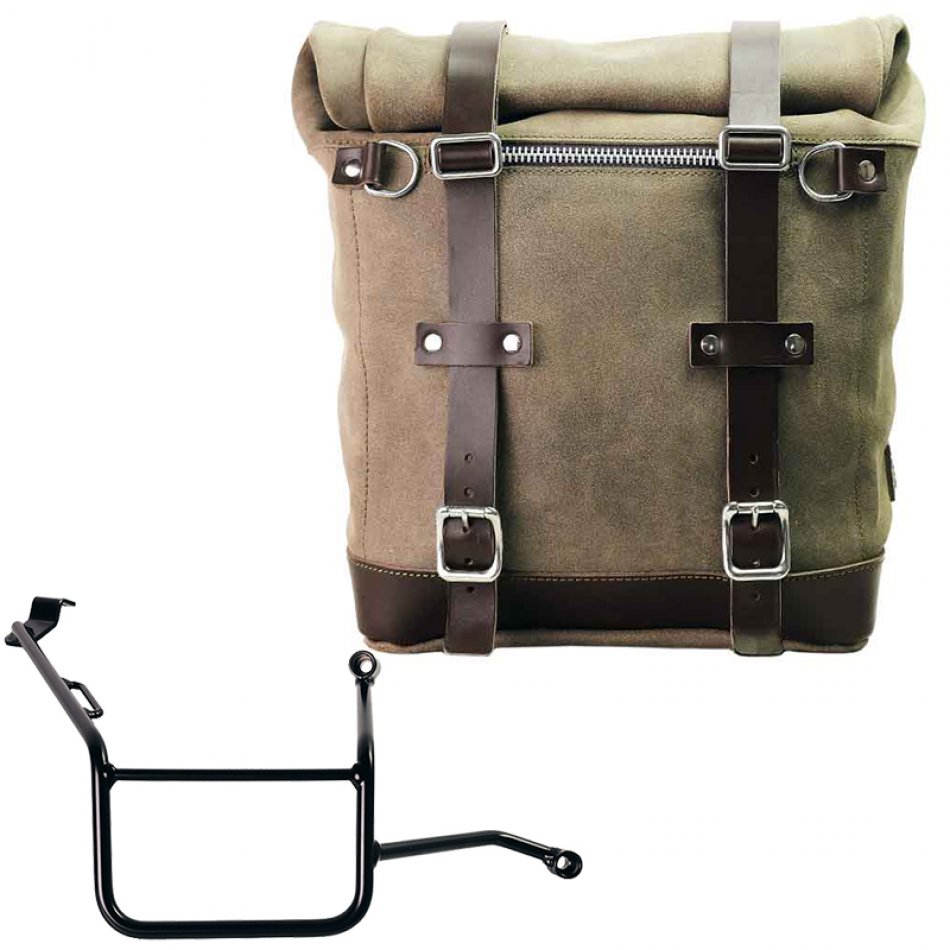 Scram 二层皮革侧袋 22L-30L + BMW F900GS 车架右