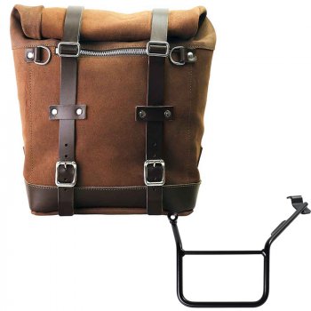 Scram 二层皮革侧袋 22L-30L + BMW F900GS 车架 左