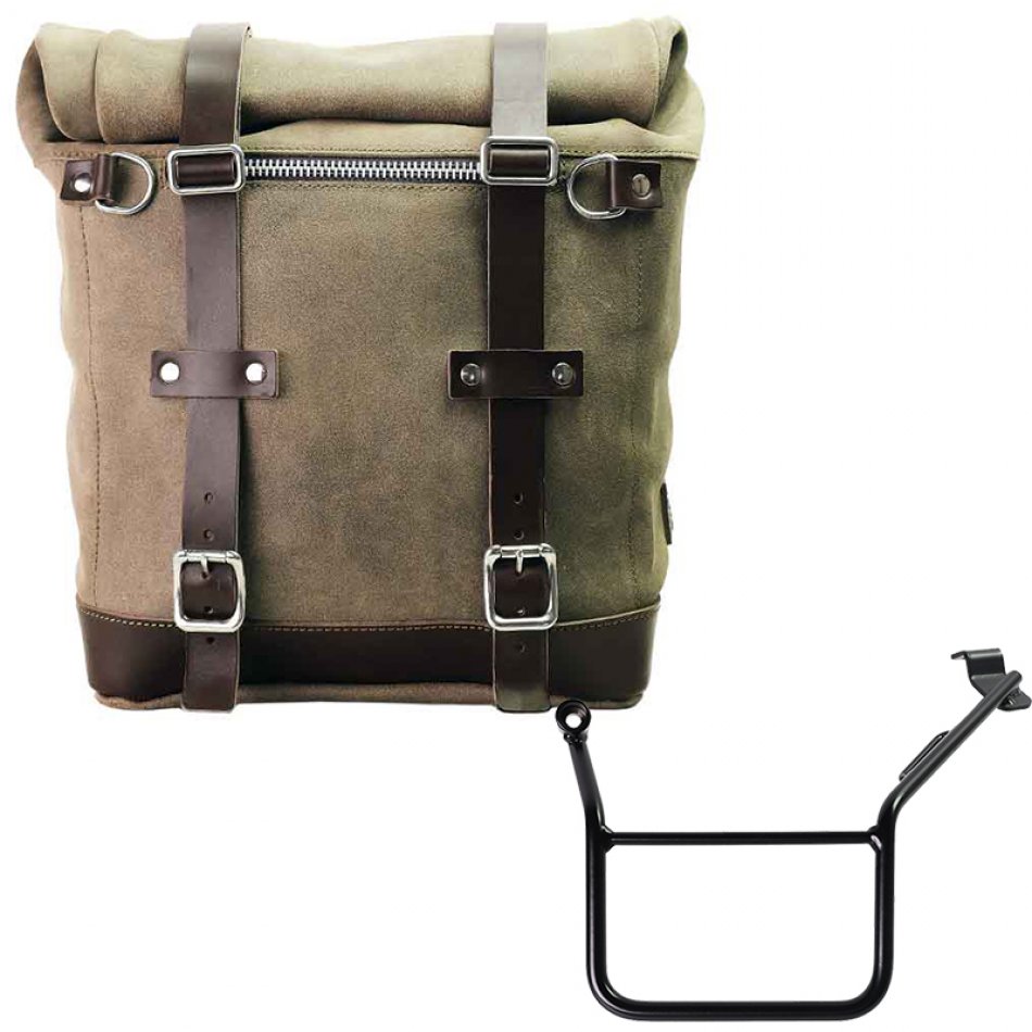 Scram 二层皮革侧袋 22L-30L + BMW F900GS 车架 左