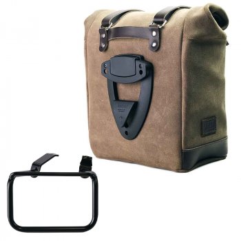 Scram 二层皮革侧袋 22L-30L + BMW R12 G/S 车架右