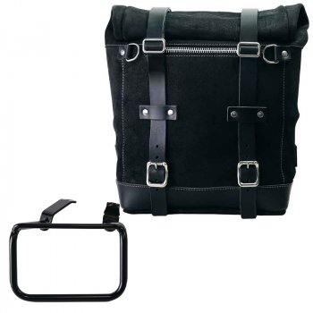 Scram 二层皮革侧袋 22L-30L + BMW R12 G/S 车架右