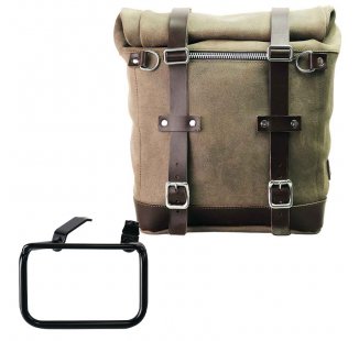 Scram 二层皮革侧袋 22L-30L + BMW R12 G/S 车架右