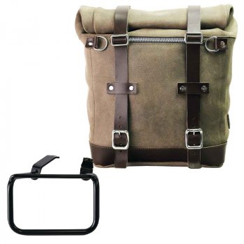 Scram 二层皮革侧袋 22L-30L + BMW R12 G/S 车架右