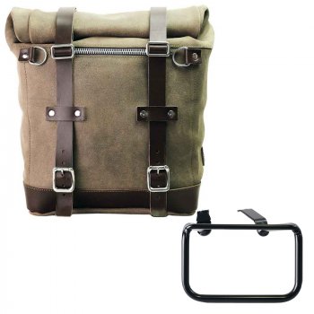 Scram 二层皮革侧袋 22L-30L + BMW R12 G/S 车架左