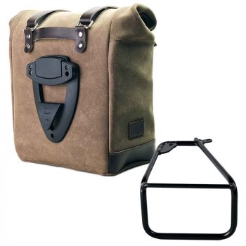 Scram 剖层皮革侧包 22L-30L + BMW R12 NineT 左车架