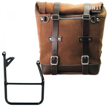 Scram 二层皮革侧袋 22L-30L + 宝马 R1300GS 车架右