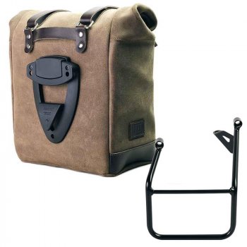 Scram 二层皮革侧袋 22L-30L + BMW R1300GS 车架左