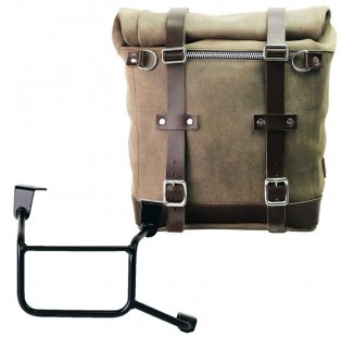 Scram 二层皮革侧袋 22L-30L + 本田 CRF1100L Africa Twin 和 Adventure Sports 车架（2024 年起）右