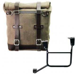 Scram 二层皮革侧袋 22L-30L + 本田 CRF1100L Africa Twin 和 Adventure Sports 车架（2024 年起）左