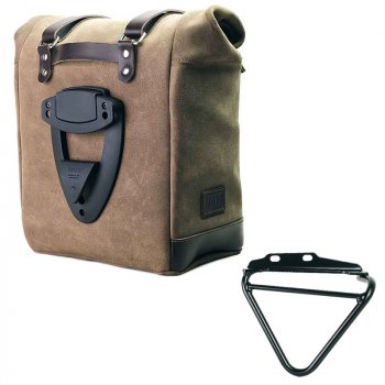 Scram 二层皮革侧袋 22L-30L + 底盘 Husqvarna 125-250-401（2024 年起）左