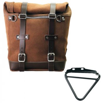 Scram 二层皮革侧袋 22L-30L + 底盘 Husqvarna 125-250-401（2024 年起）左