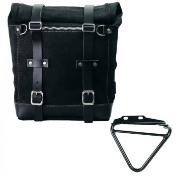 Scram 二层皮革侧袋 22L-30L + 底盘 Husqvarna 125-250-401（2024 年起）左