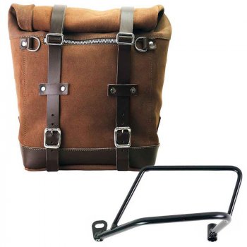 22L-30L Scram 分体皮革侧挂包 + 川崎 Z900RS 左车架