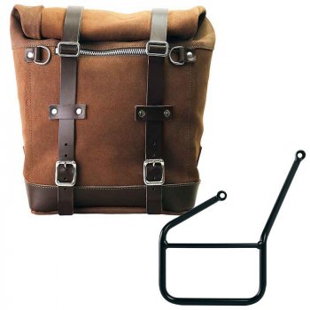 打蜡绒面革侧包 + 左 KTM 车架