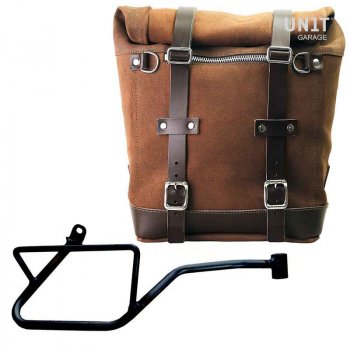 Scram 二层皮革侧袋 22L-30L + Moto Guzzi V7 EURO5 PLUS 车架（2025 年及之后）右侧